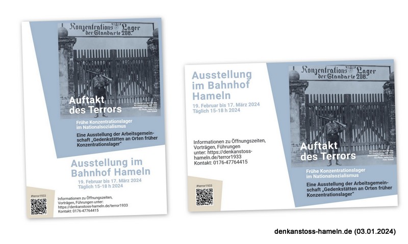 Einladung: Vorabinfos zum Ausstellungsprojekt #terror1933 – Arbeitstreffen für Interessierte und Unterstützende