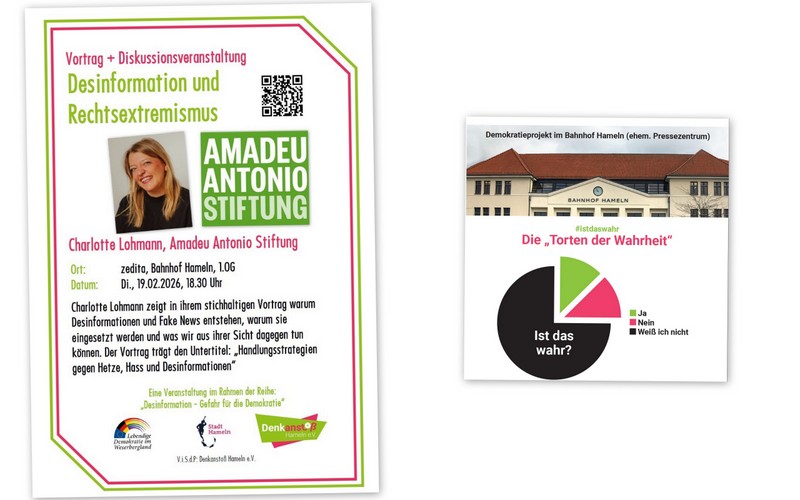 Einladung: „Desinformation und Rechtsextremismus“ mit Charlotte Lohmann, Amadeu Antonio Stiftung