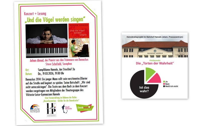 Ankündigung: Konzert und Lesung: Und die Vögel werden singen