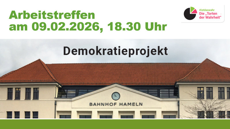 Einladung für den 09.02.2026 – AG Ausstellungsteam und letzte Vorbereitungen: Ausstellung Torten der Wahrheit im Bahnhof Hameln
