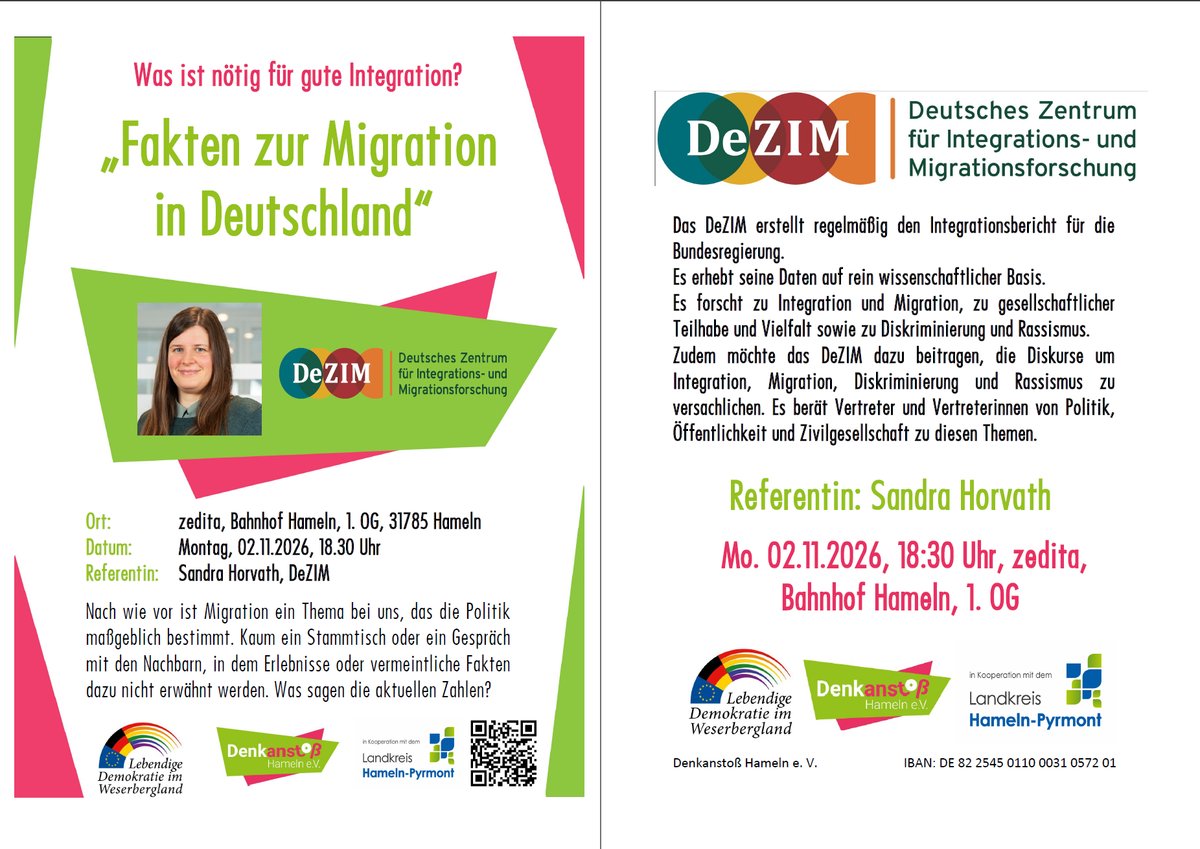 Einladung: Fakten zur Integration in Deutschland – Was ist nötig für gute Integration?